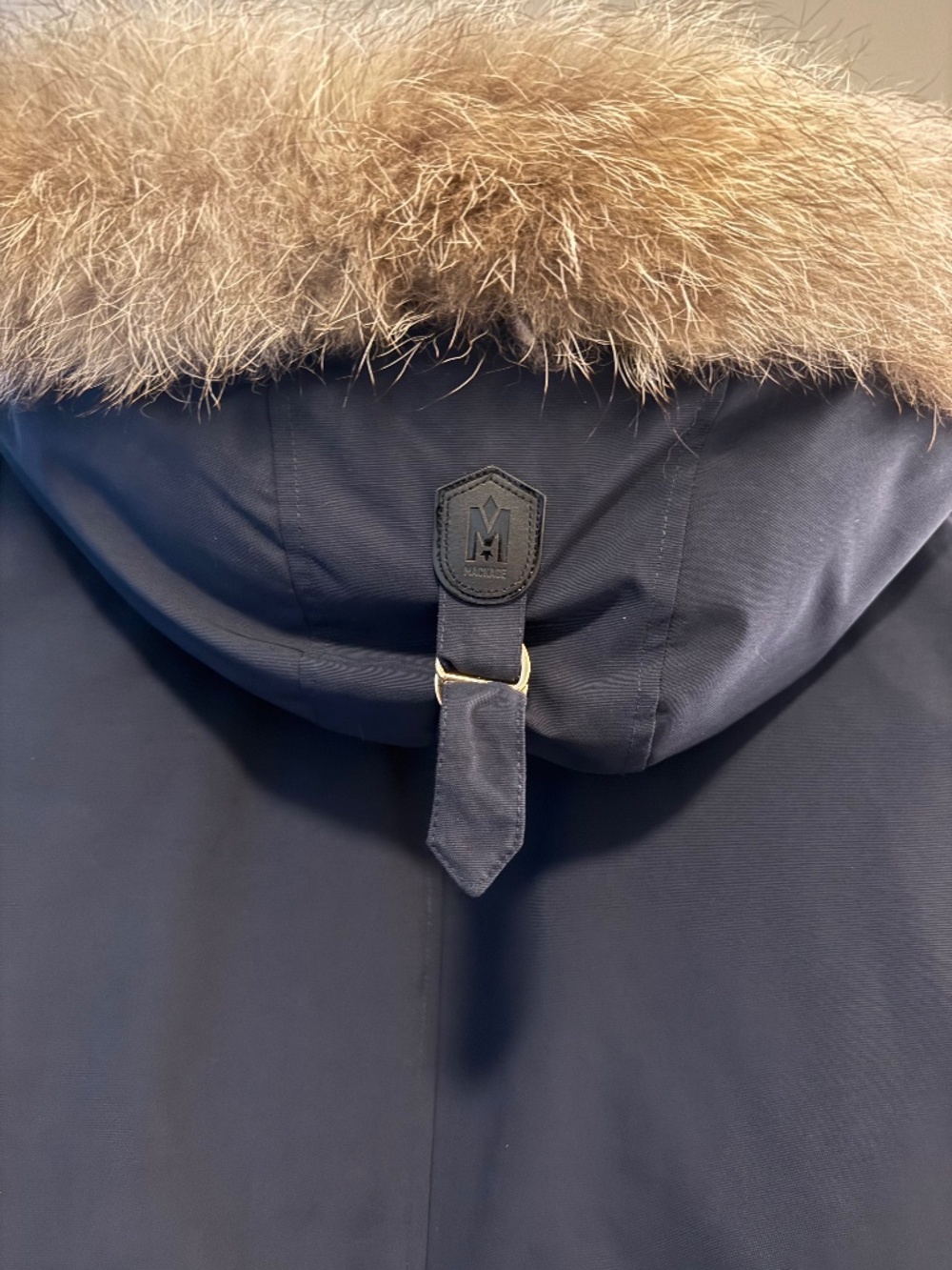 MACKAGE MORITZ FUR TRIM DOWN PARKA (NAVY) SIZE 40